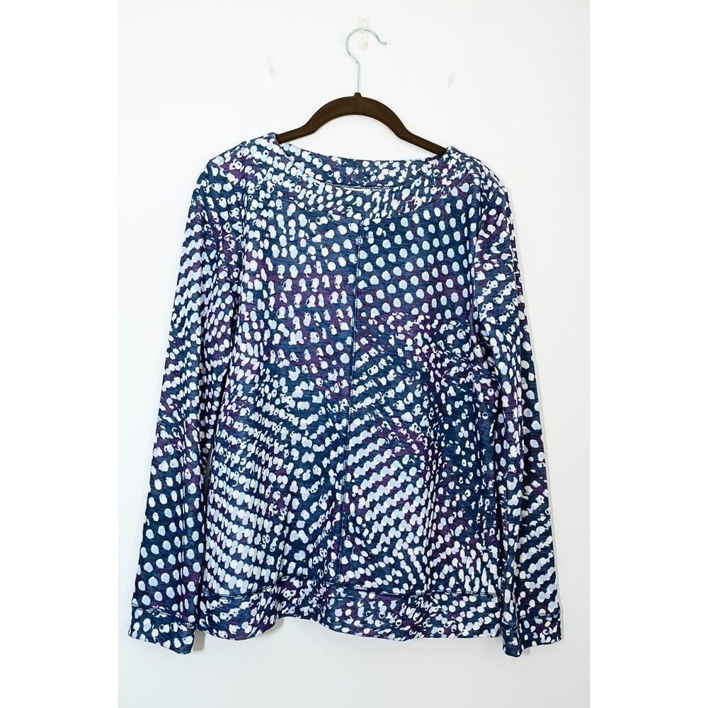 Weekends by Chico's Top 0 Small blue tunic light sweatshirt